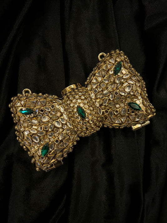 BOW KUNDAN CLUTCH