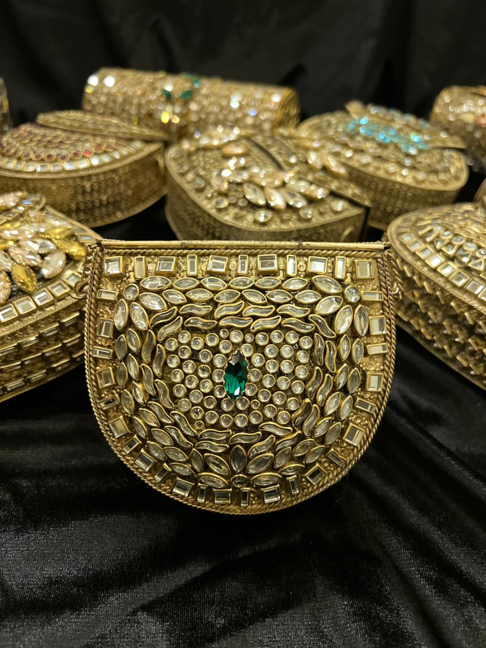 Green Stone Clutch