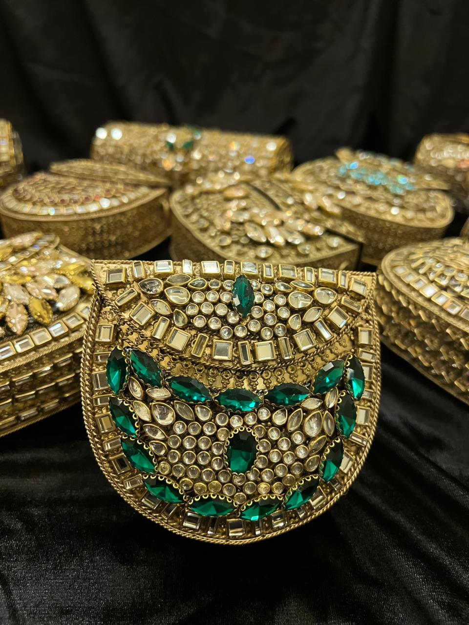 Green Stone Clutch