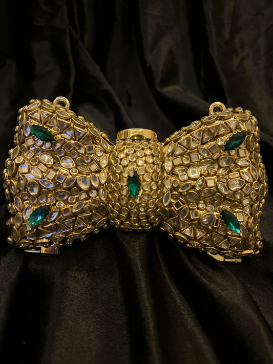 BOW KUNDAN CLUTCH